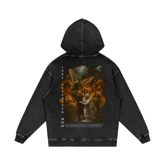 S&G Snow Washed Loose Hoodie