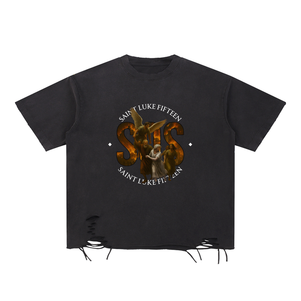 S&G Snow Washed Raw-Hem T